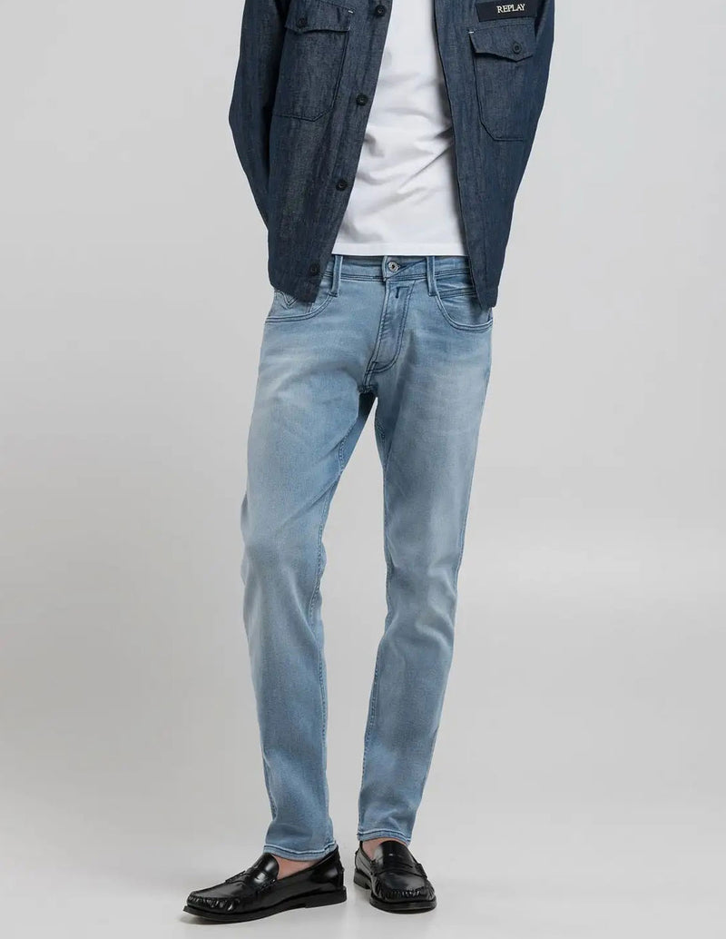 Pantalón Vaquero Replay Slim Fit Anbass Azul Hombre