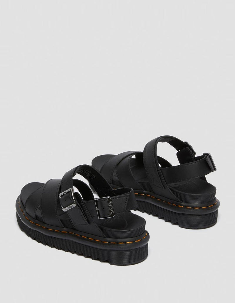 Dr. Martens Voss II Leather Strap Sandals Negras Mujer