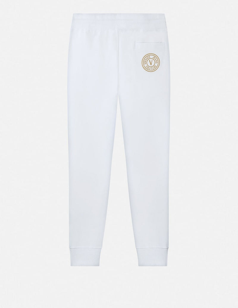 Pantalón de Chándal Versace Jeans Couture con Logo Bordado Blanco Hombre