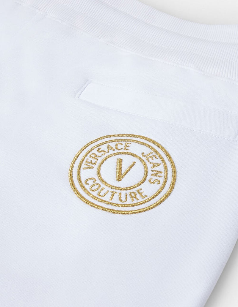Pantalón de Chándal Versace Jeans Couture con Logo Bordado Blanco Hombre