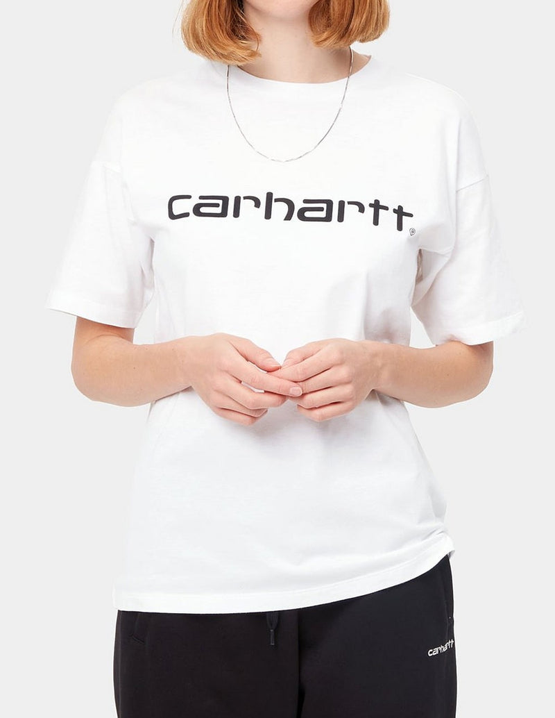 Camiseta Carhartt WIP con Logo Blanca Mujer