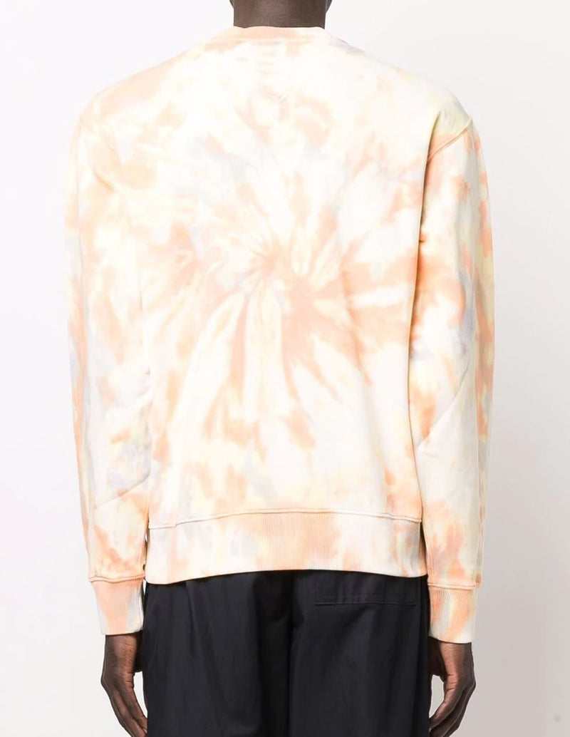 Kenzo Orange Tie-Dye Print Sweatshirt for Men