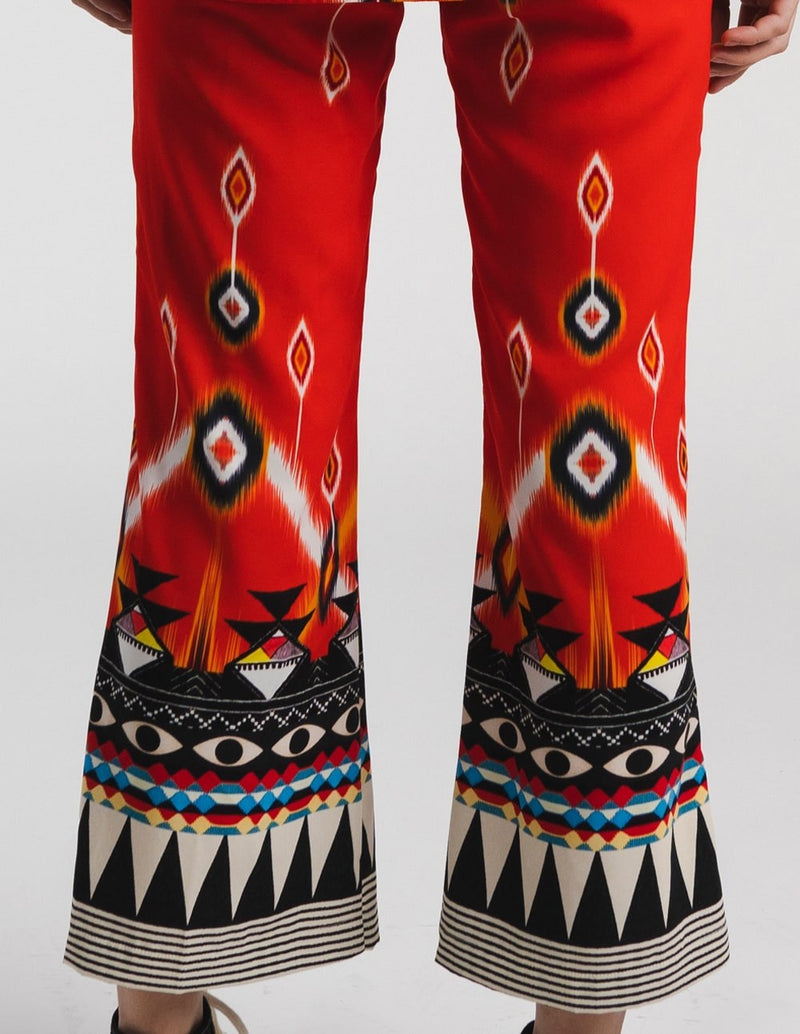 Peace and Chaos Santiago Flared Pants Multicolor Woman
