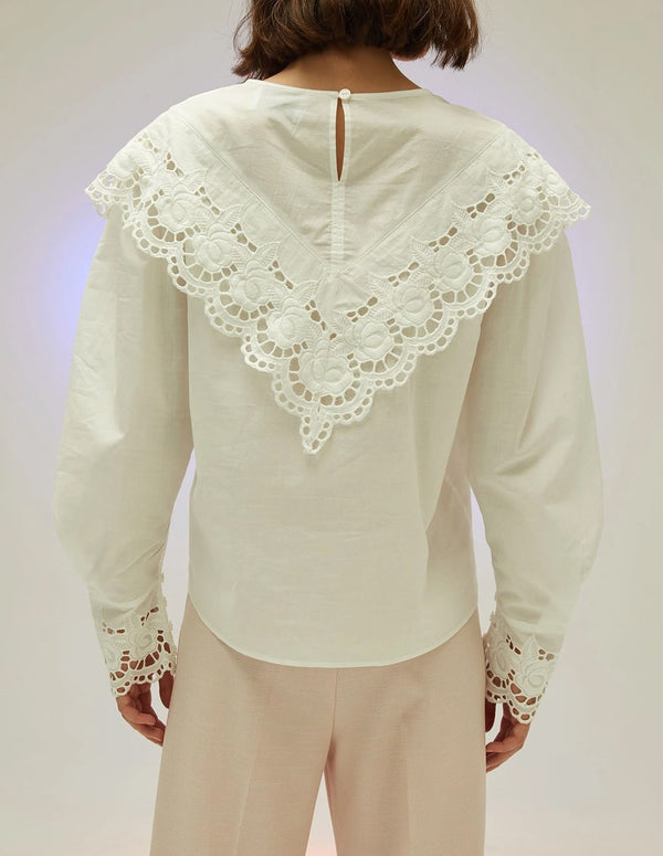 Camisa Isabelle Blanche con Pasamaneria Blanca Mujer