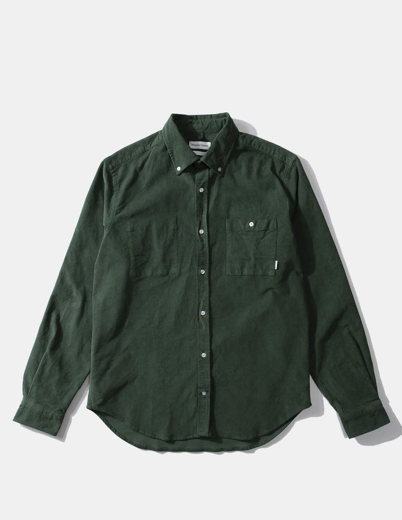 Camisa Edmmond Studios Microcord Verde Hombre