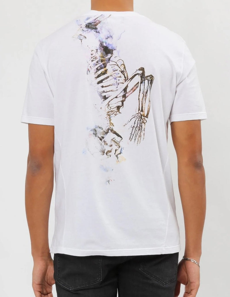 Camiseta RELIGION Skeleton Paintig Blanca Hombre
