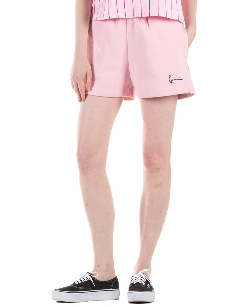 Pantalón Corto Karl Kani con Logo Rosa Mujer
