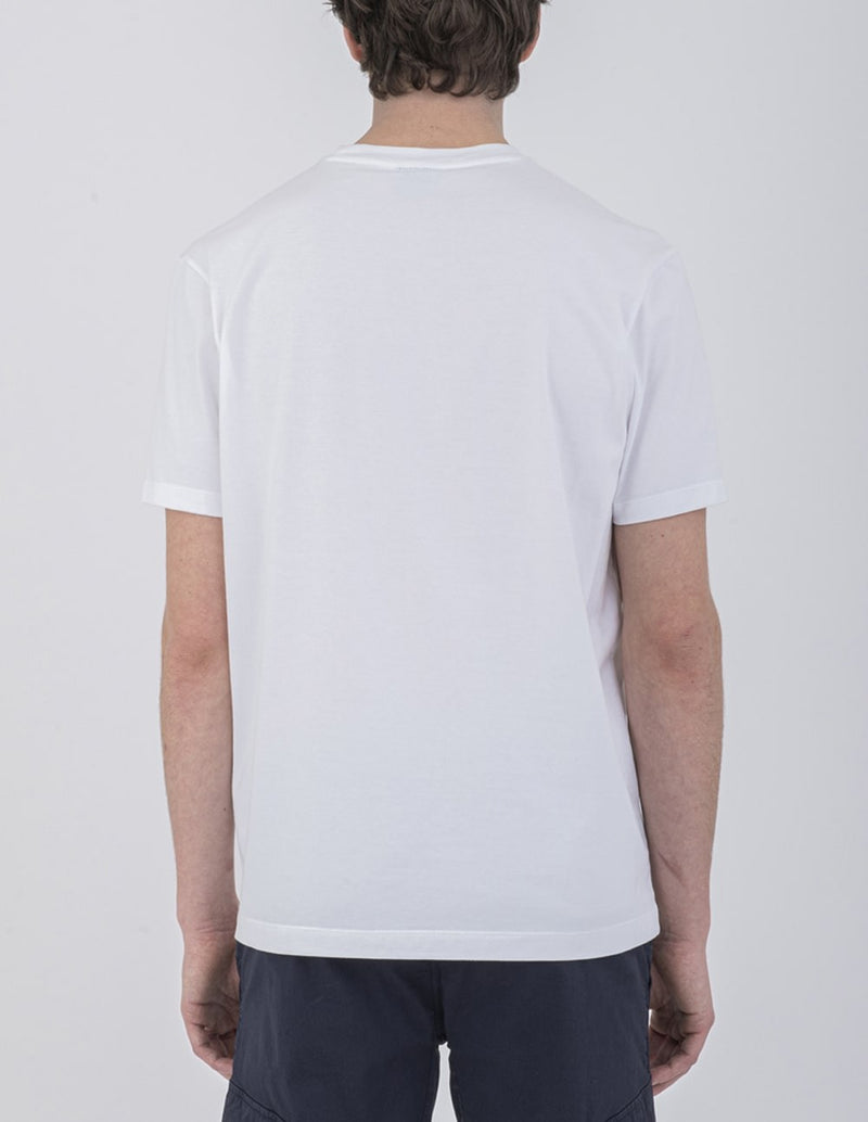 Camiseta Paul & Shark de Algodón Orgánico con Logo Reflectante Blanca Hombre