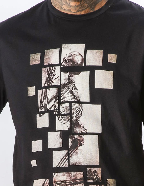 Camiseta RELIGION Skeleton Puzzle Negra Hombre