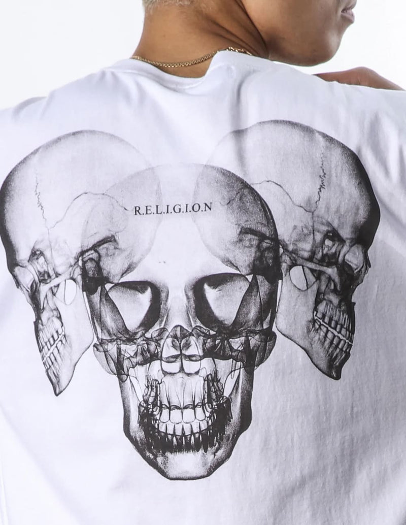 Camiseta RELIGION Xray Skull Blanca Hombre