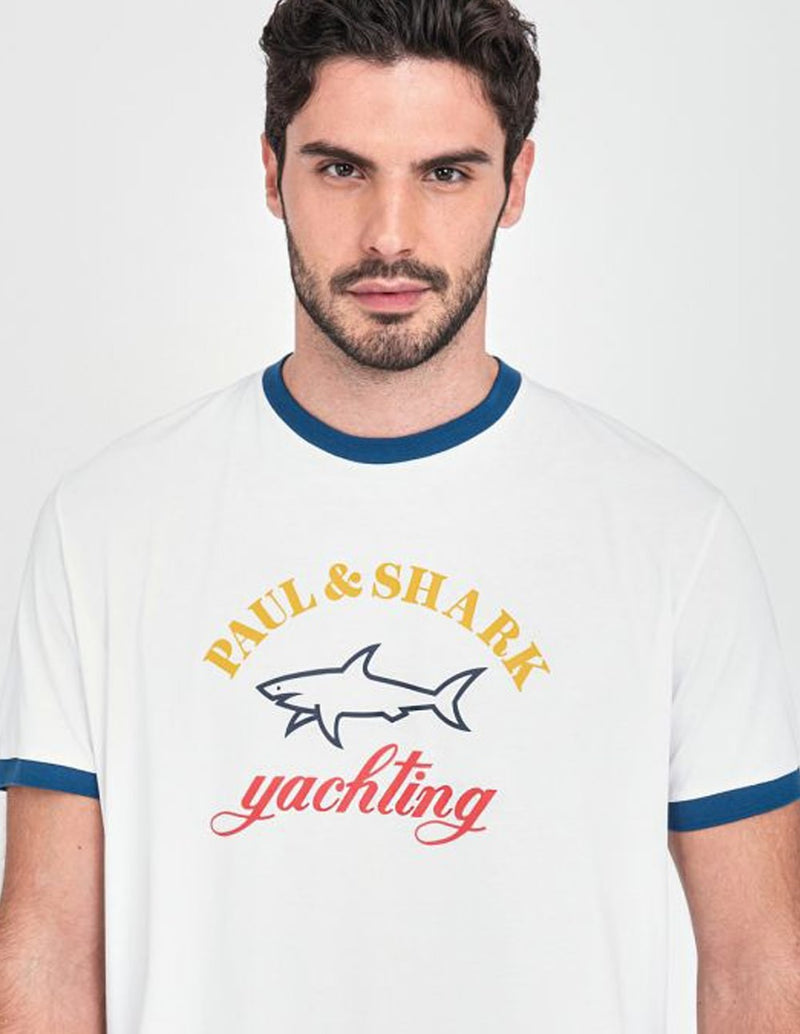 Camiseta Paul & Shark de Algodón Orgánico Blanca Hombre
