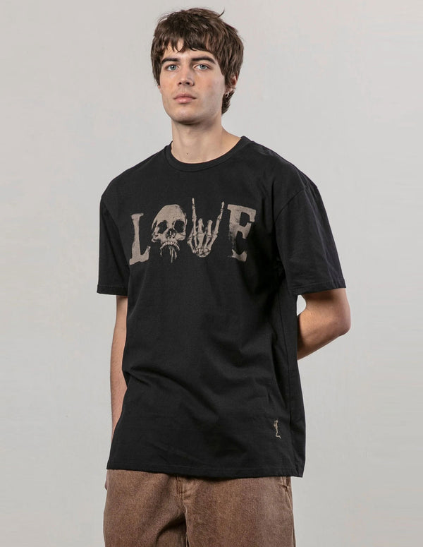 Camiseta RELIGION Love Graphic Negra Hombre