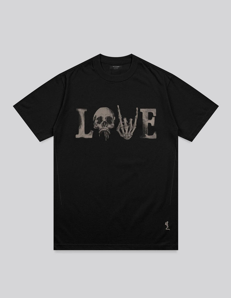 Camiseta RELIGION Love Graphic Negra Hombre