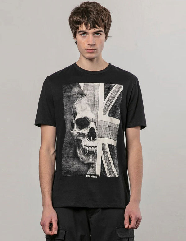 Camiseta RELIGION Union Jack Negra Hombre