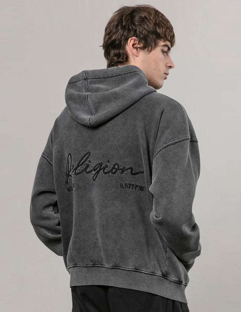 Sudadera con Capucha RELIGION Embroidered Gris Hombre