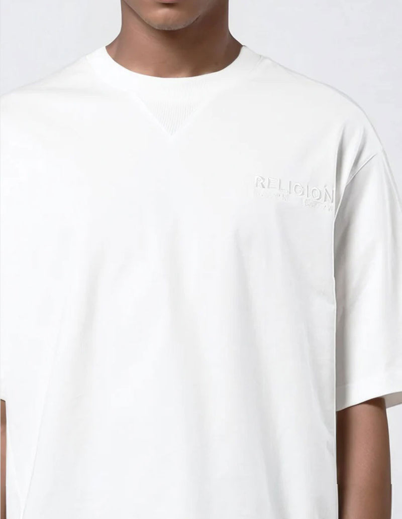 Camiseta RELIGION con Logo Blanca Hombre