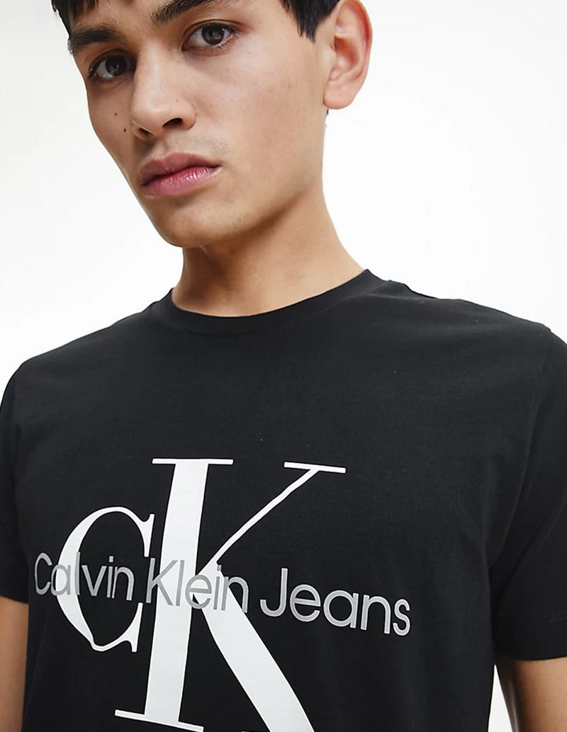 Camiseta Calvin Klein con Logo Negra Hombre
