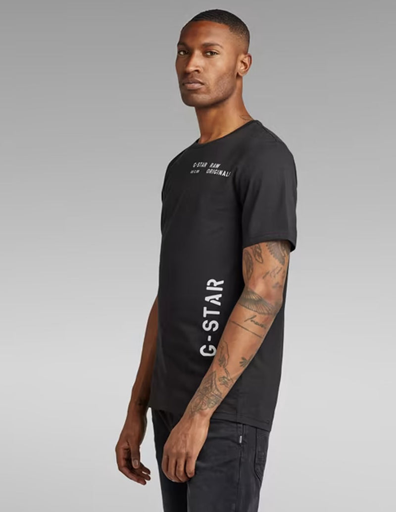 Camiseta G-Star Multi Stencil Graphic Slim Negra Hombre