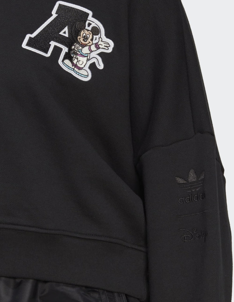 Sudadera con Capucha adidas x Disney Corta Negra Mujer