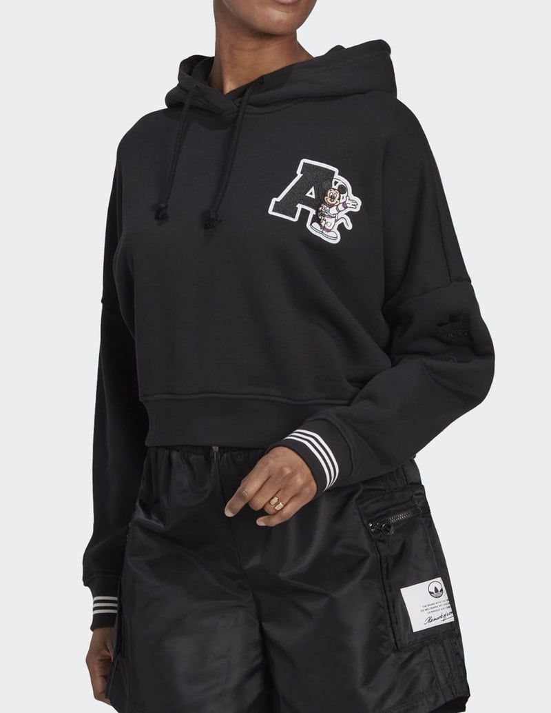 Sudadera con Capucha adidas x Disney Corta Negra Mujer