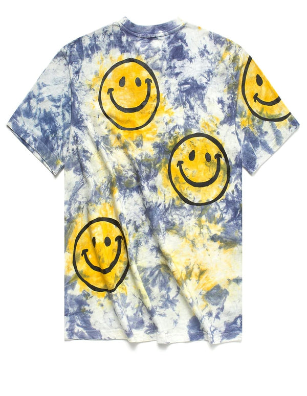Camiseta Market Smiley Sun Dye Azul y Amarilla Hombre