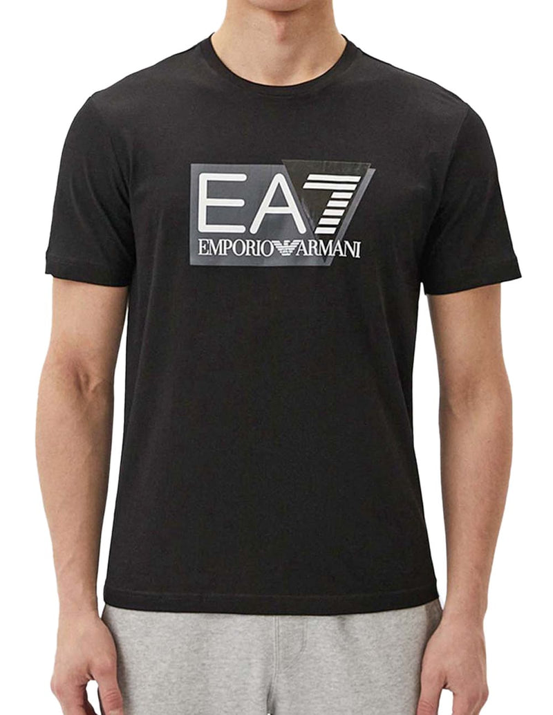 Camiseta Emporio Armani EA7 con Logo Negra Hombre