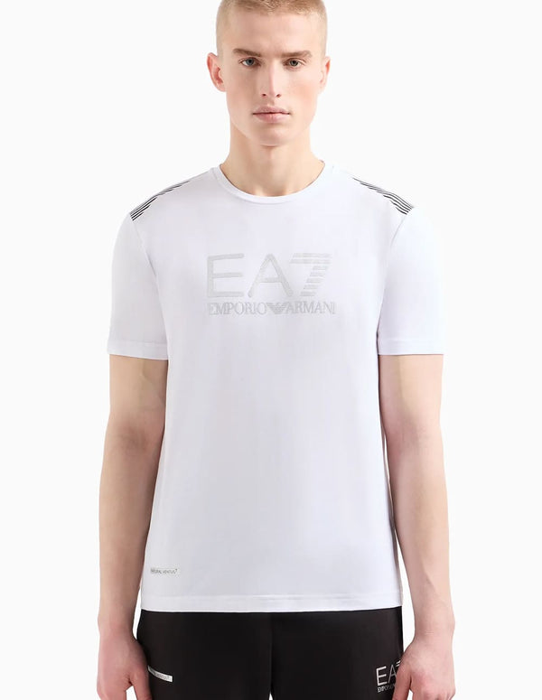 Camiseta Emporio Armani EA7 7 Lines Blanca Hombre