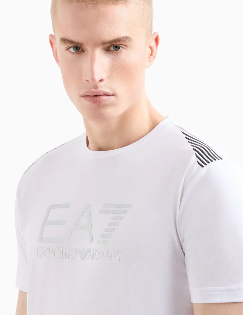 Camiseta Emporio Armani EA7 7 Lines Blanca Hombre