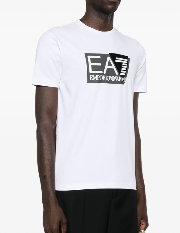 Camiseta Emporio Armani EA7 con Logo Blanca Hombre