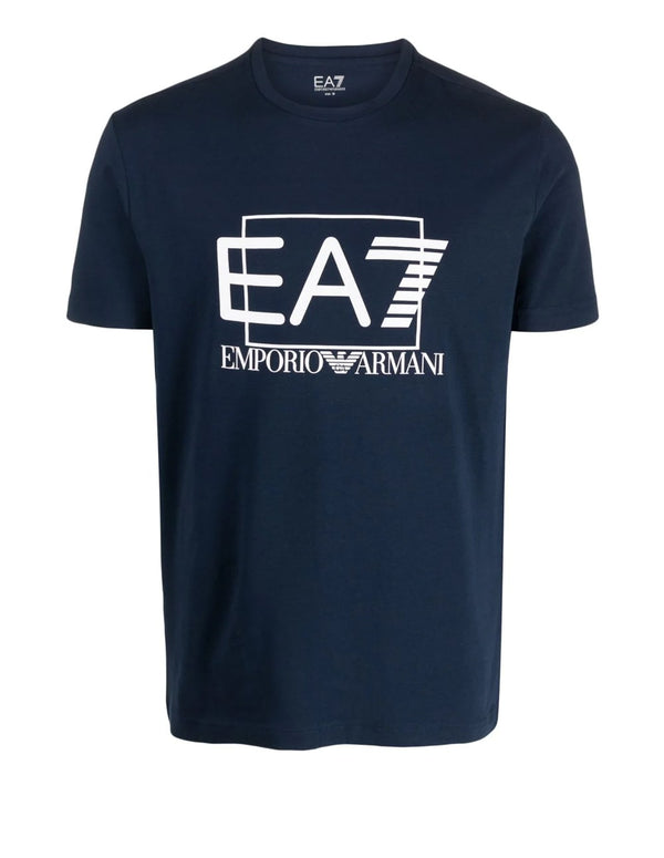 Camiseta Emporio Armani EA7 con Logo Azul Marino Hombre