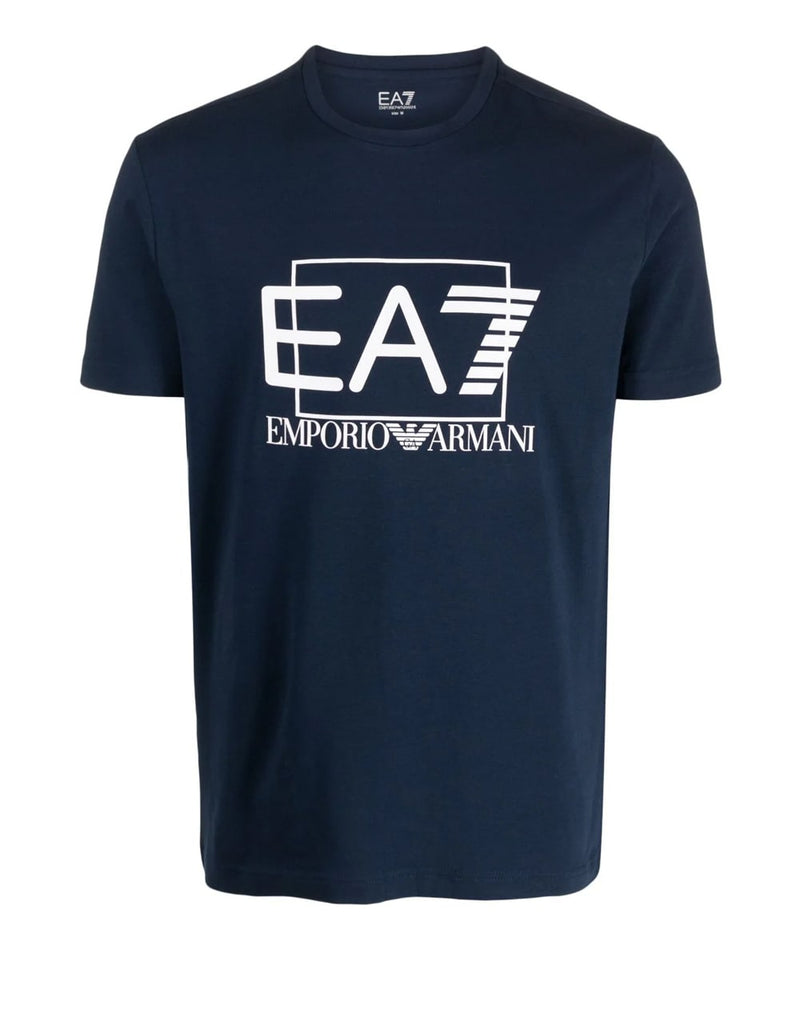 Emporio Armani EA7 T-shirt with Logo Navy Blue Man