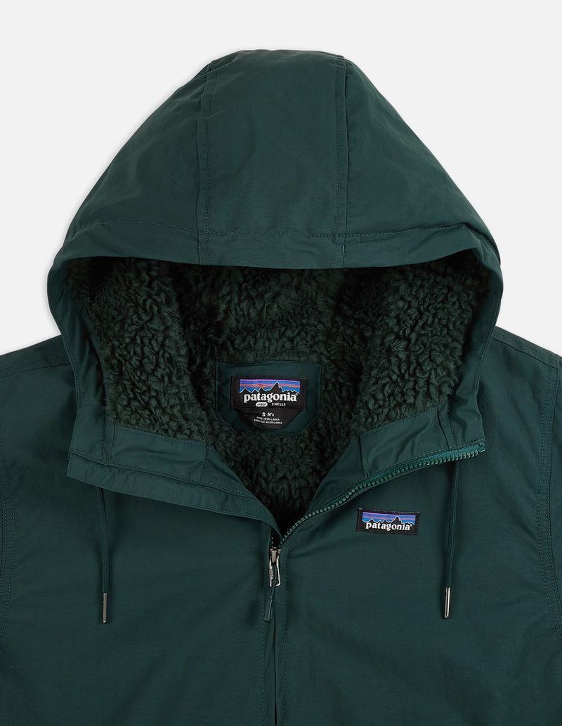 Patagonia Lined Isthmus Green Men's Hooded Jacket