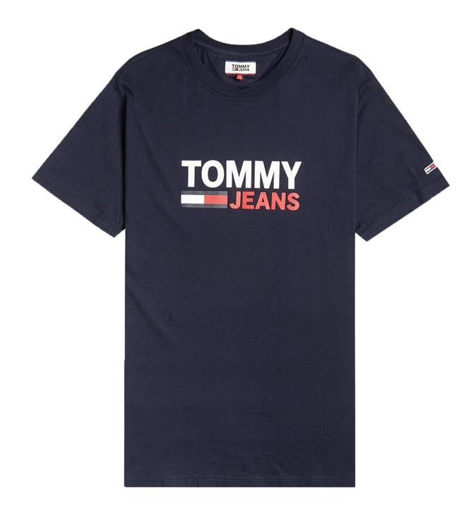 Camiseta Tommy Jeans Corp Logo Azul Marino Hombre