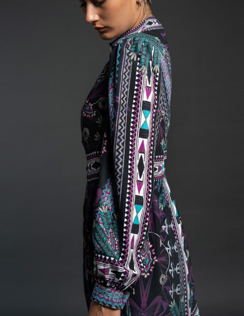 Peace and Chaos Maya Multicolor Women's Short Dress
