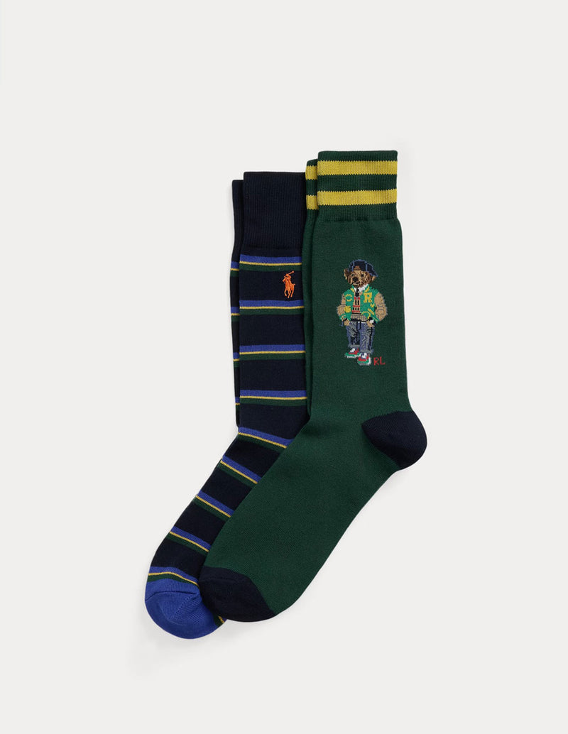 Calcetines Polo Ralph Lauren con Logo 2 Pack Multicolor Hombre