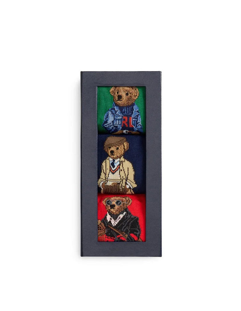 Calcetines Polo Ralph Lauren Polo Bear 3 Pack Multicolor Hombre