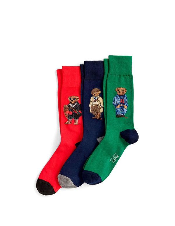 Calcetines Polo Ralph Lauren Polo Bear 3 Pack Multicolor Hombre