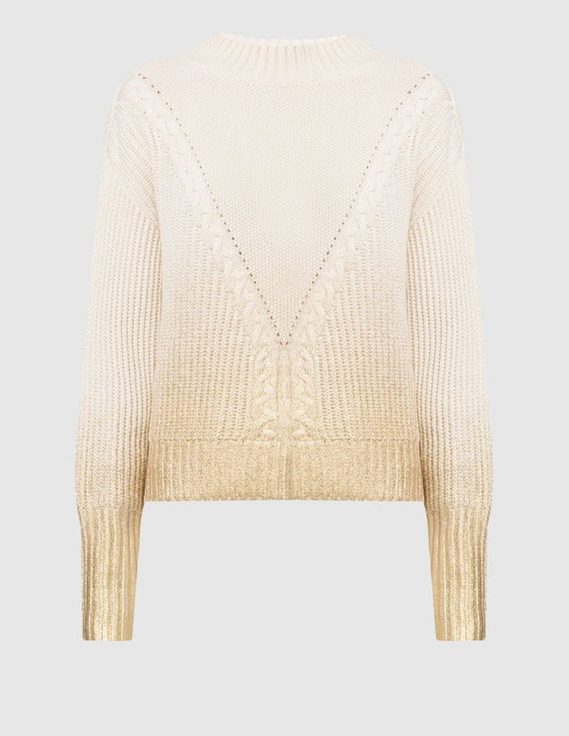 TWINSET Sweater with Beige Gradient Effect Woman