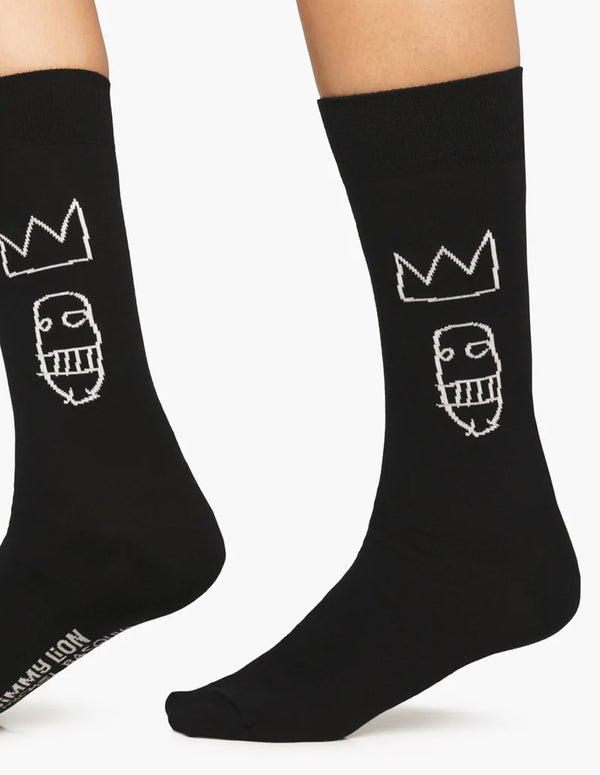 Calcetines Jimmy Lion Basquiat Sugar Ray Robinson Negros Unisex