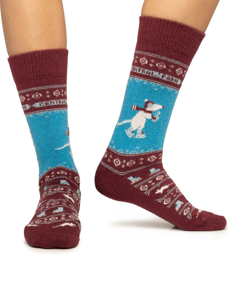 Calcetines Jimmy Lion Winter Skating Mouse Burdeos Unisex