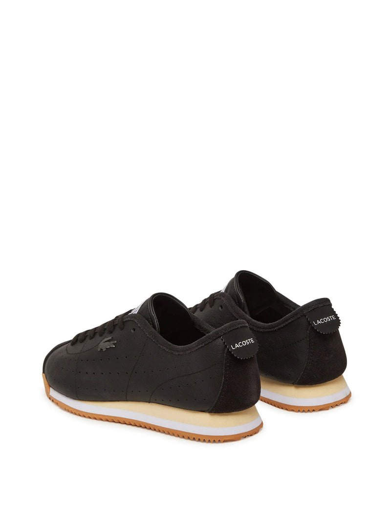 Lacoste Club-Low Leather Negras Mujer