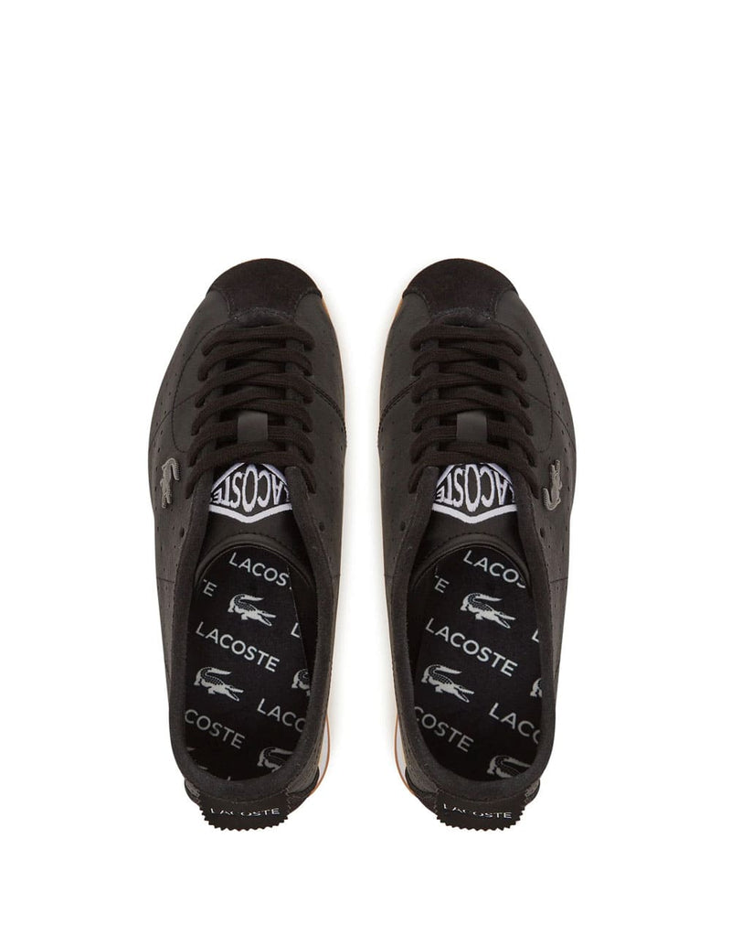 Lacoste Club-Low Leather Negras Mujer