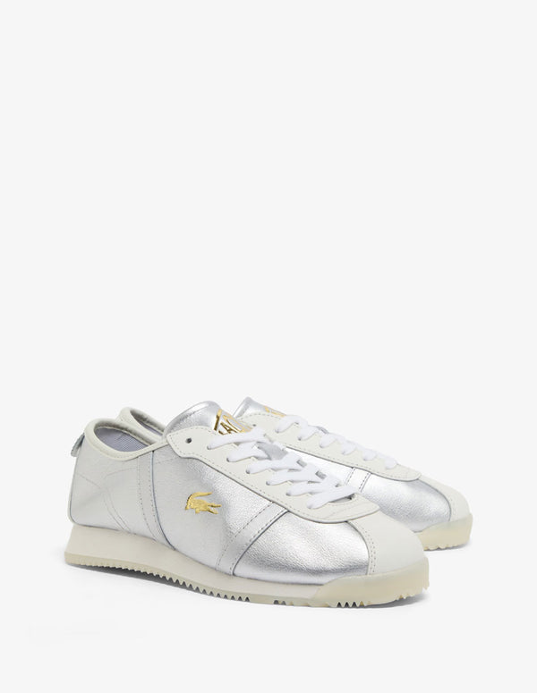 Lacoste Club-Low Plateadas Mujer