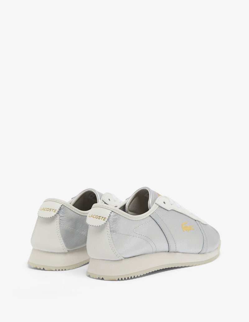 Lacoste Club-Low Plateadas Mujer