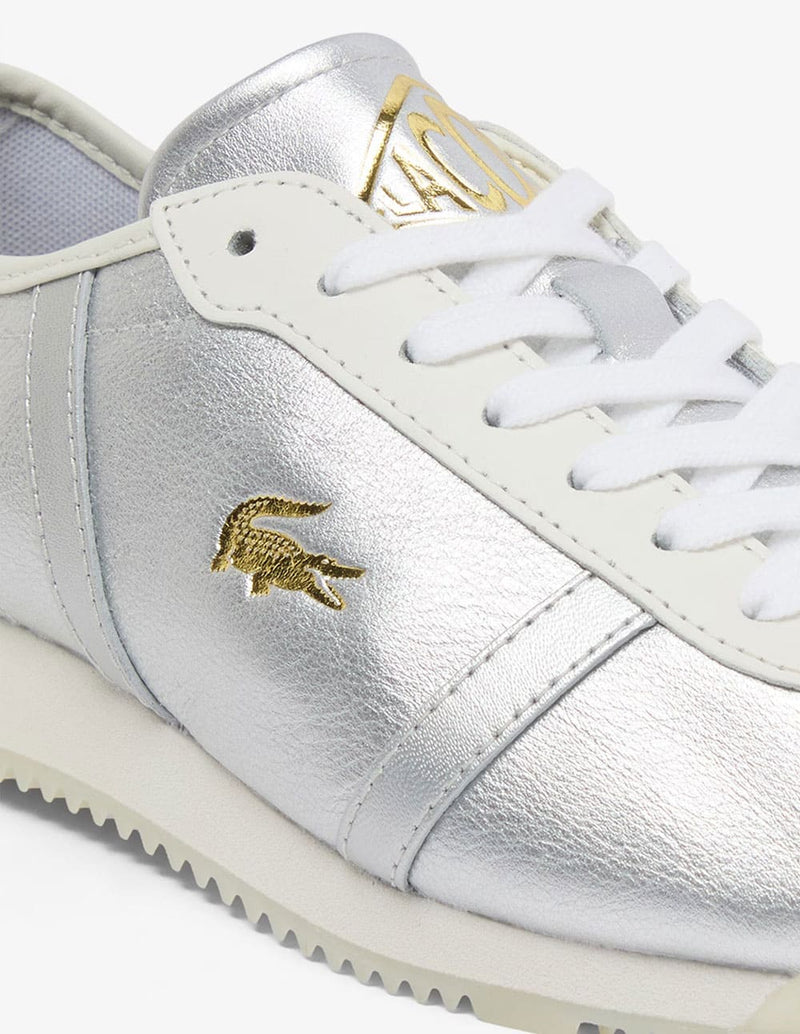 Lacoste Club-Low Plateadas Mujer
