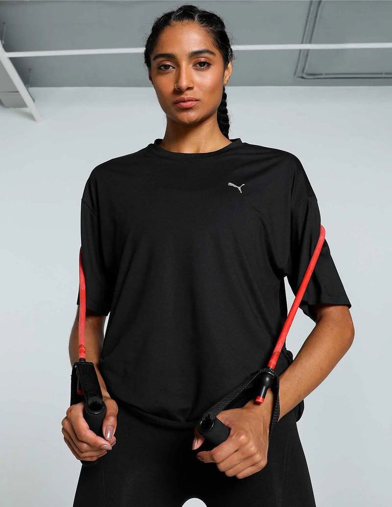 Camiseta Puma Studio Twist Negra Mujer