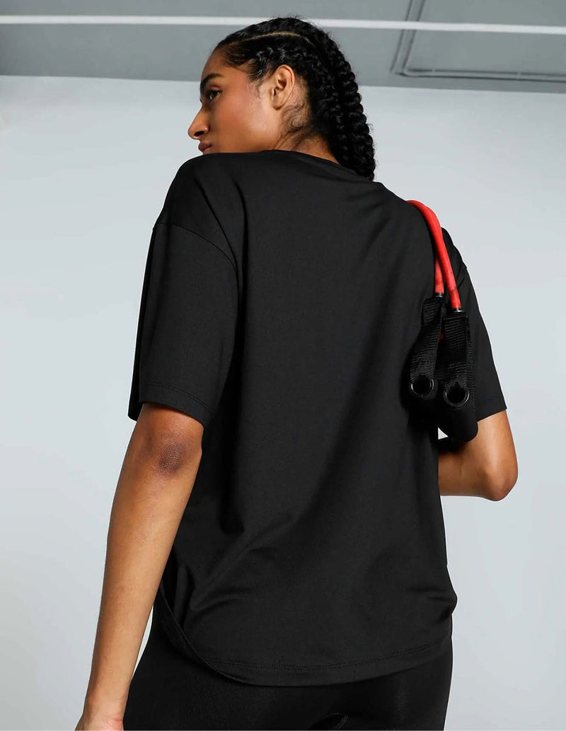 Camiseta Puma Studio Twist Negra Mujer