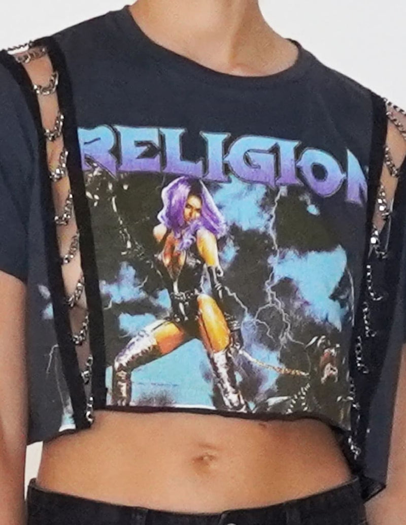 Camiseta RELIGION Tame The Beast Negra Mujer