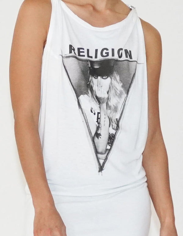 Vestido RELIGION Triangle Blanco Mujer