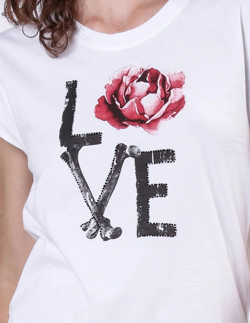 Camiseta RELIGION Spirit Love Blanca Mujer